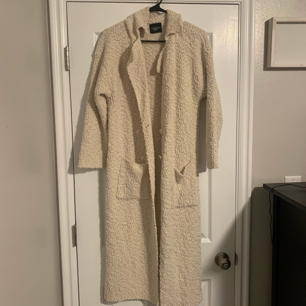Carly Jean Long Knee-Length Collared Sweater